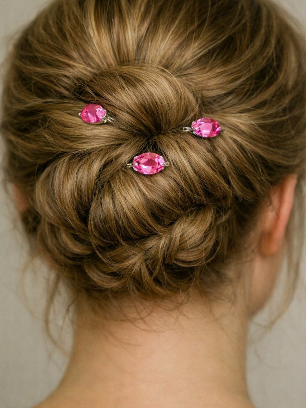NEW ~ PINK BUN PINS